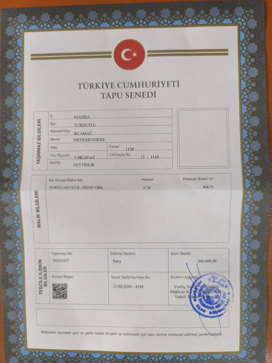 ACİL SATILIK KISA SÜRELİ FIRSAT  TURGUTLU’NUN GÖZDE YERİ IRLMAZ’DA - Fotoğraf 1